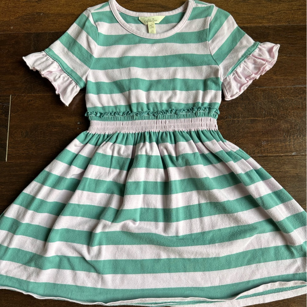 Matilda Jane Green and Pink Striped Top